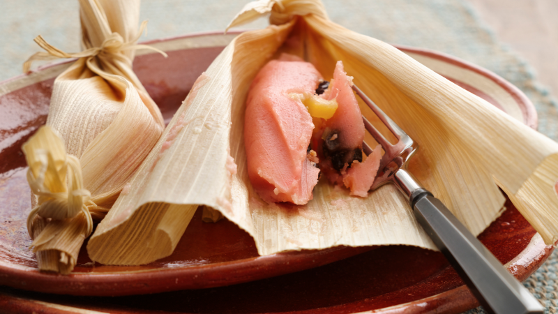 Sweet Pink Mexican Tamales